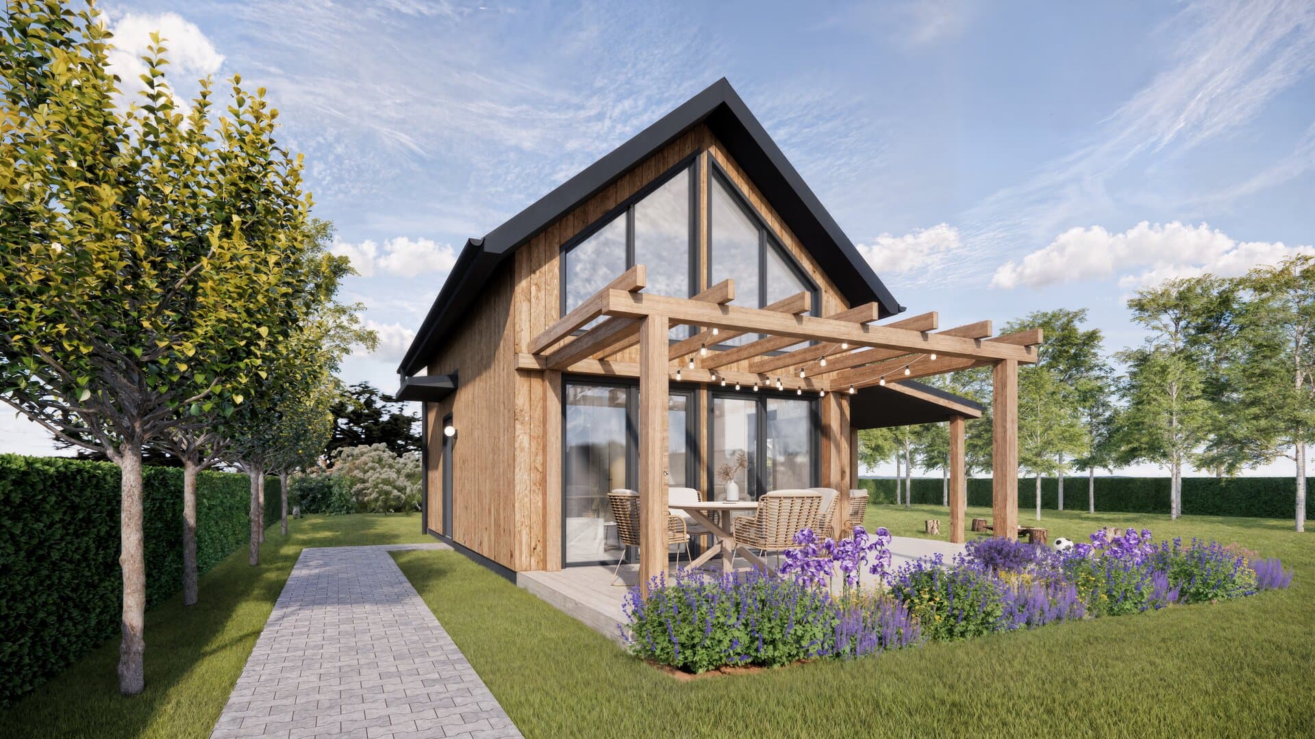 Projekt elewacji: Projekt domku rekreacyjnego do 35m2 — wizualizacja 2/11