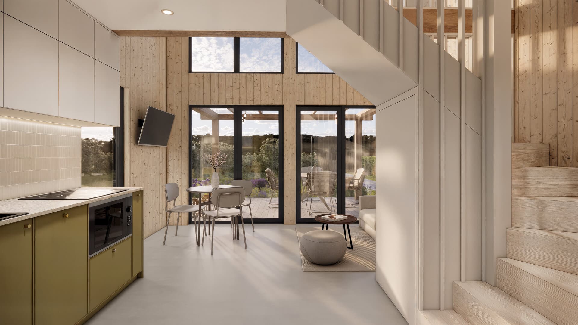 Projekt elewacji: Projekt domku rekreacyjnego do 35m2 — wizualizacja 5/11