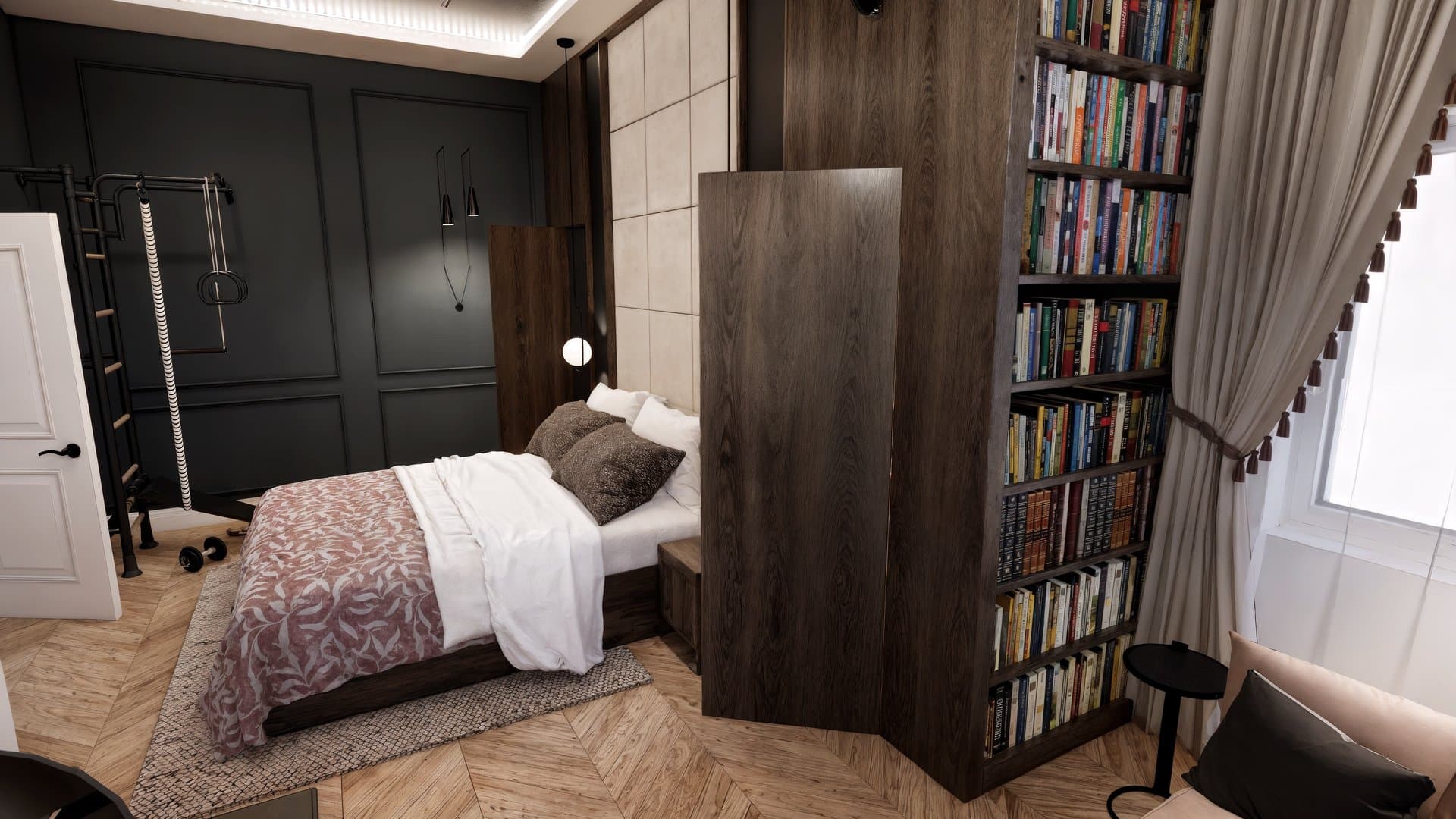 Aranżacja wnętrza: Mieszkanie w Szczecinie, Szczecin — wizualizacja 4/4