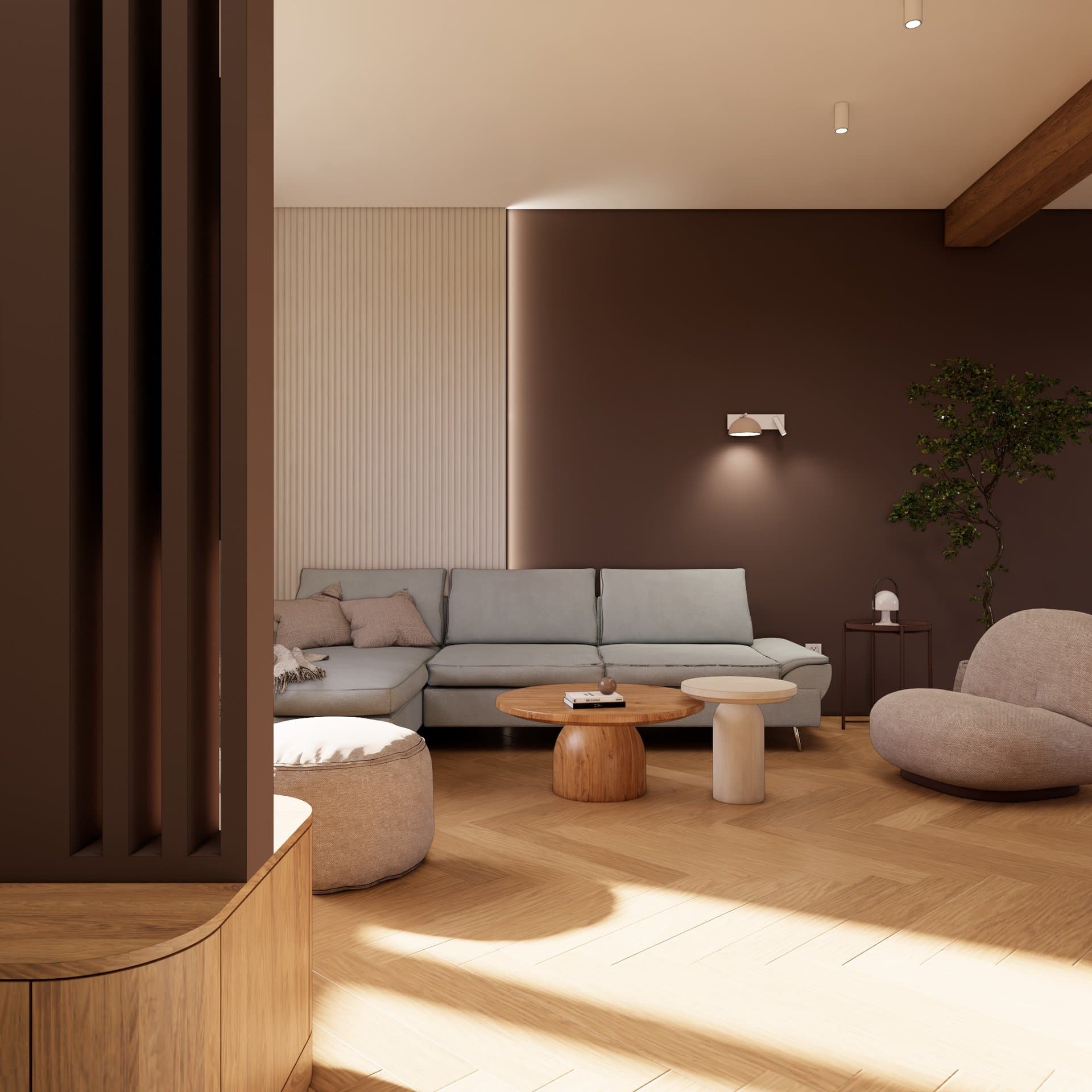 Aranżacja wnętrza: Dom w Szczecinie, Szczecin — wizualizacja 3/4