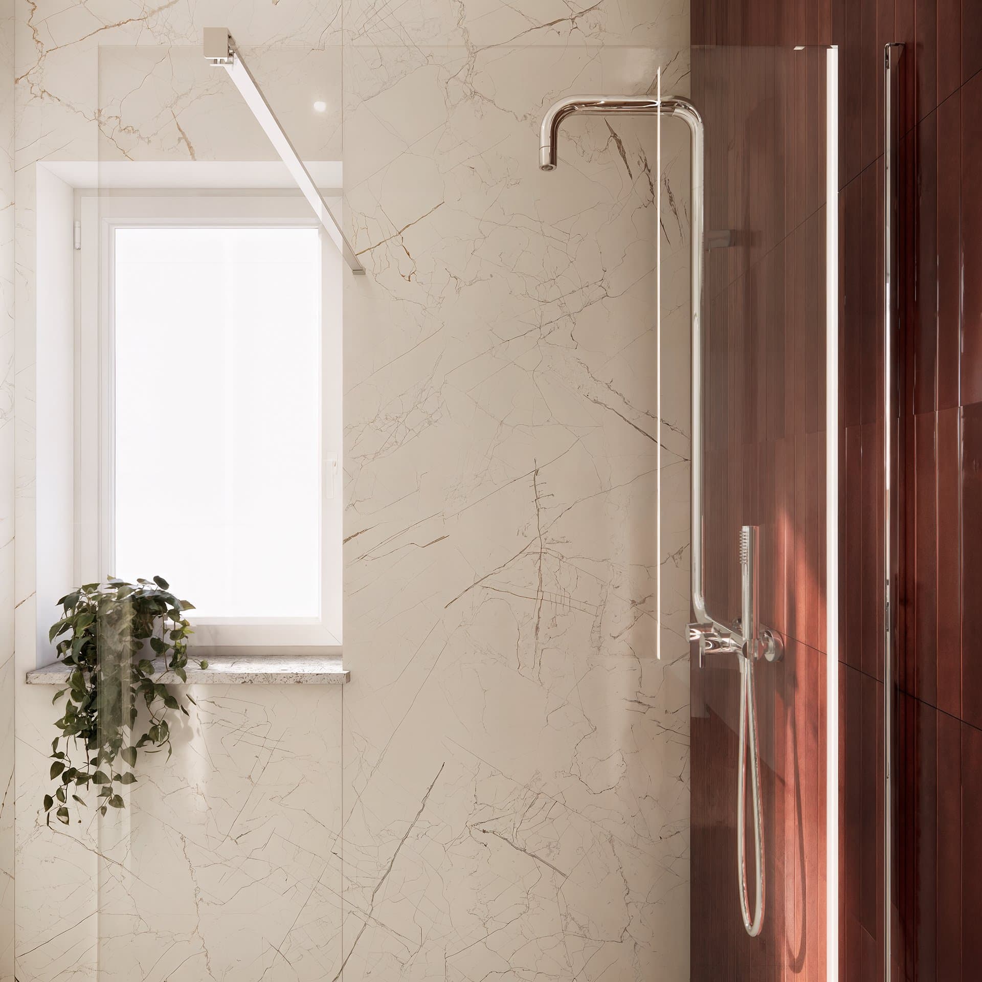 Aranżacja wnętrza: Projekt łazienki w domu w Reptowie, Reptowo — wizualizacja 4/4