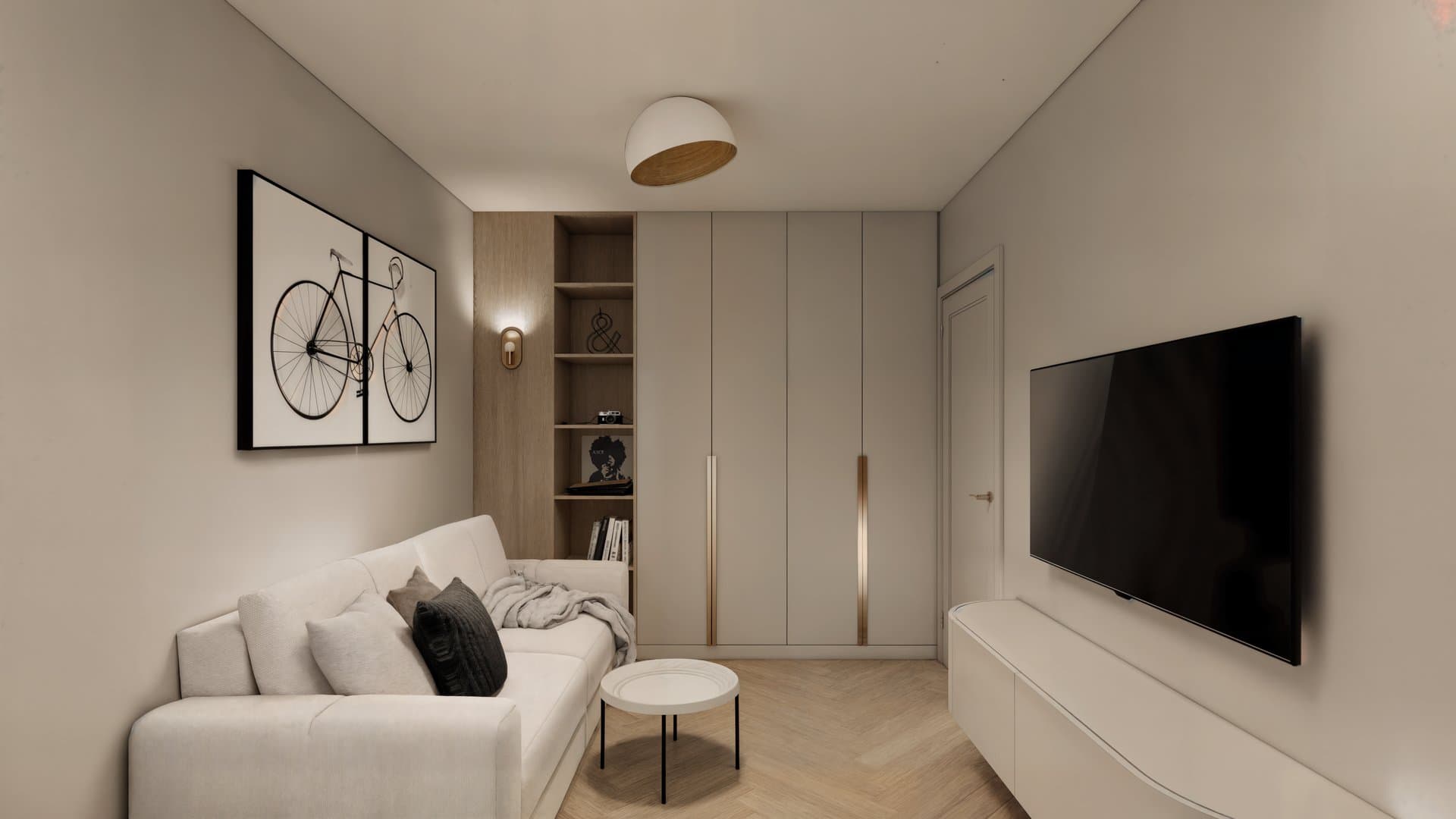 Aranżacja wnętrza: Projekt wnętrza domu w Szczecin Płonia, Szczecin — wizualizacja 4/7