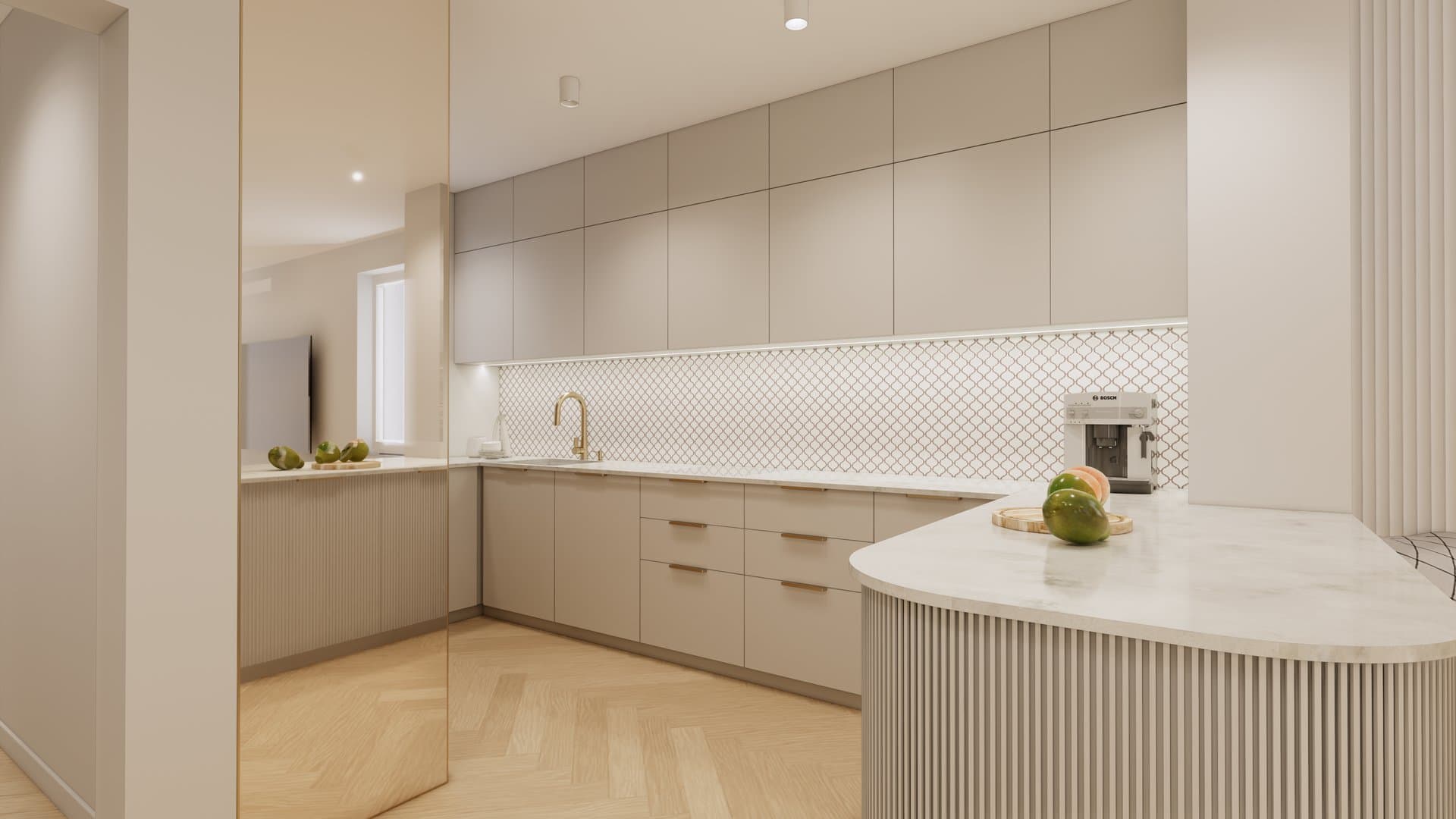 Aranżacja wnętrza: Projekt wnętrza domu w Szczecin Płonia, Szczecin — wizualizacja 5/7