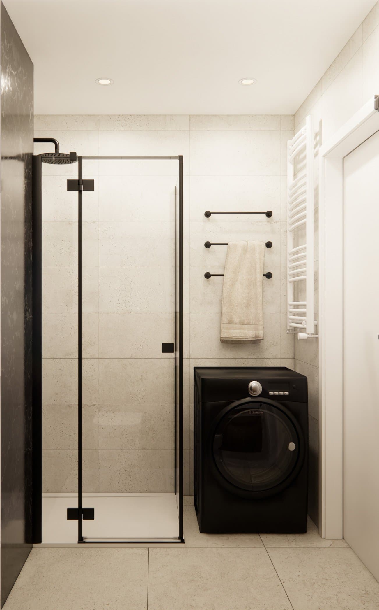 Aranżacja wnętrza: Projekt wnętrza łazienki w Stargardzie, Stargard — wizualizacja 4/4