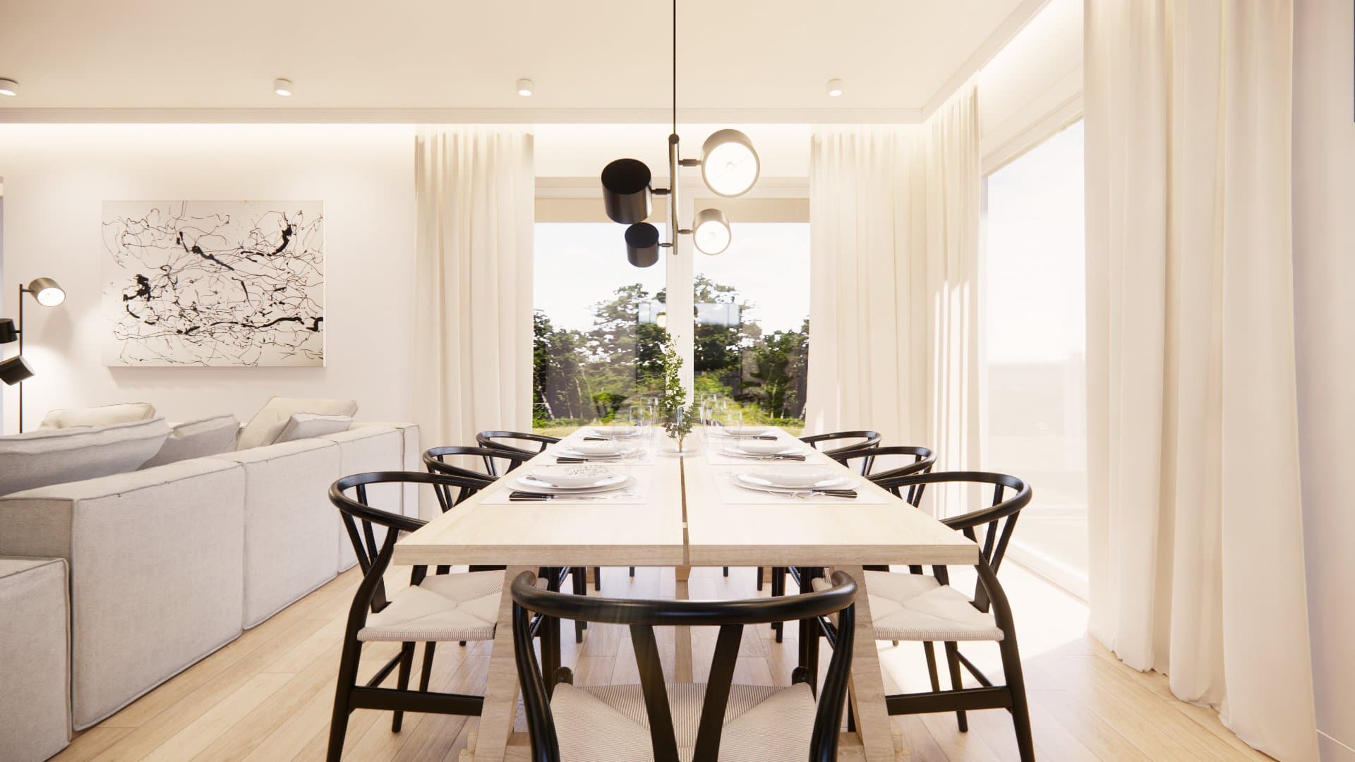 Aranżacja wnętrza: Dom w Wyszomierzu, Wyszomierz — wizualizacja 4/6