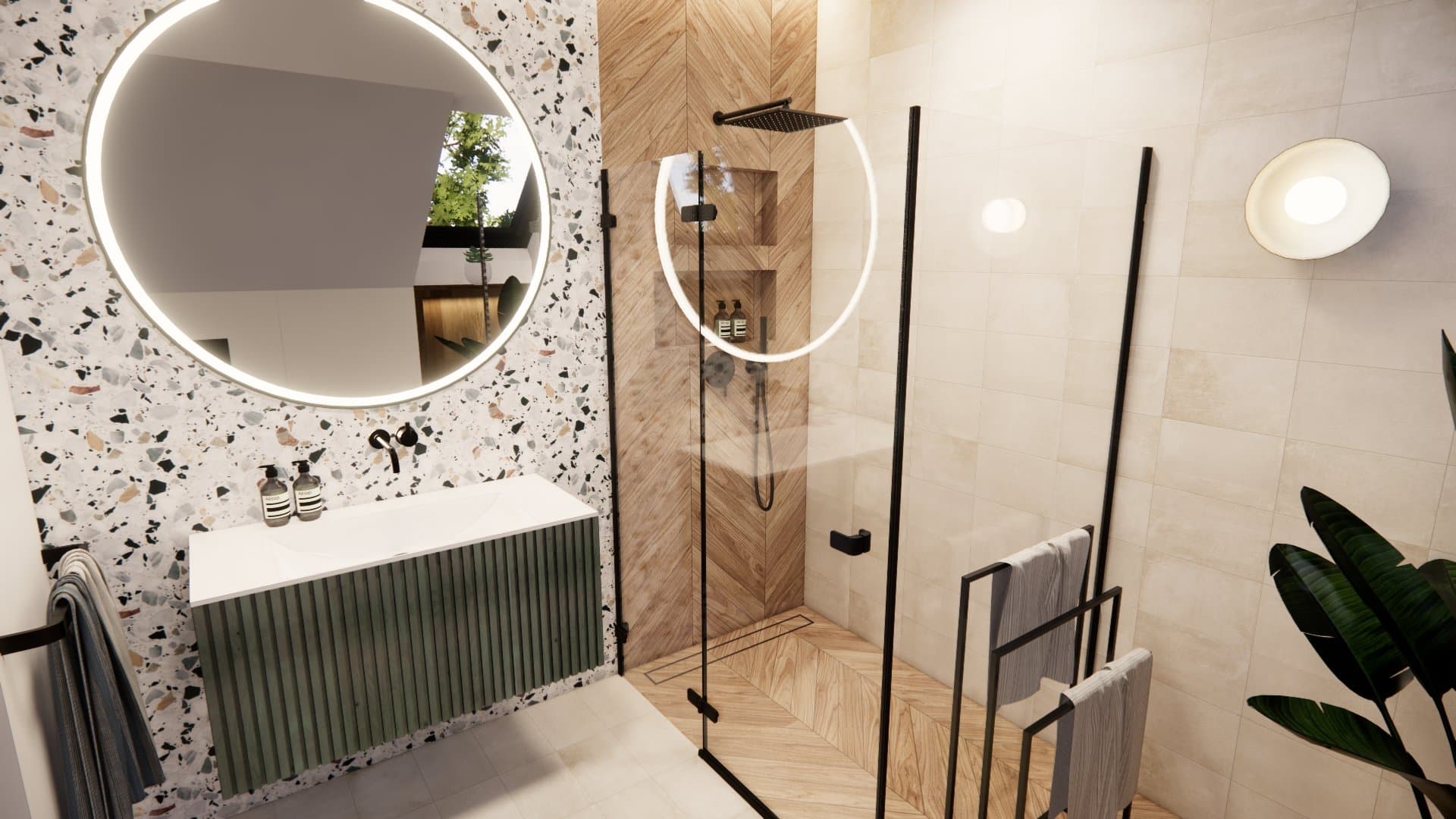 Aranżacja wnętrza: Dom w Wielgowie, Wielgowo — wizualizacja 7/8